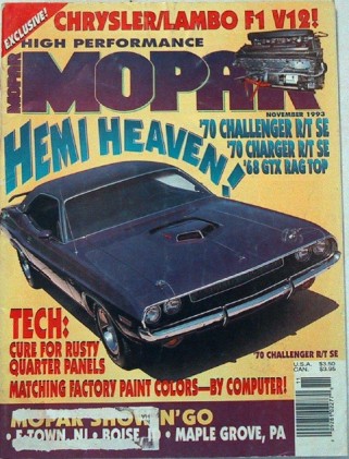 HIGH PERFORMANCE MOPAR 1993 NOV - 1 OF 4 CHARGERS